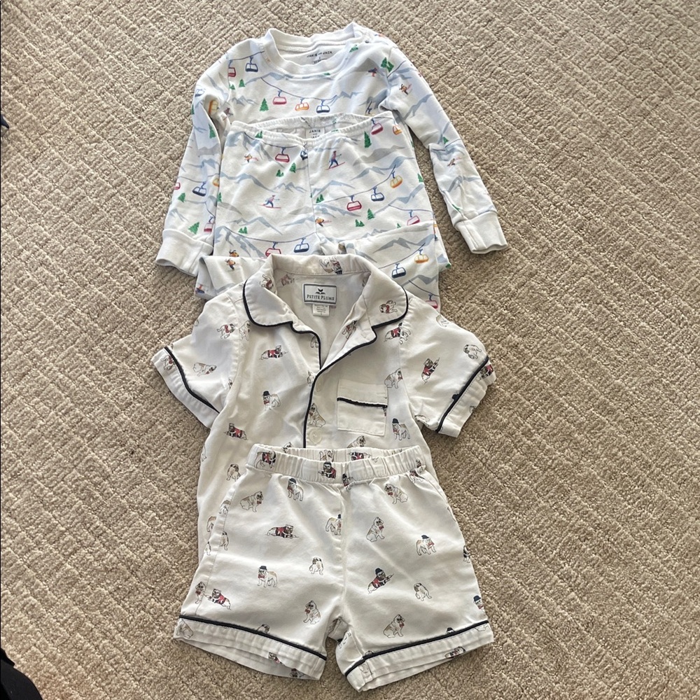 Boys pajama bundle size 3 petite plume and Janie and Jack